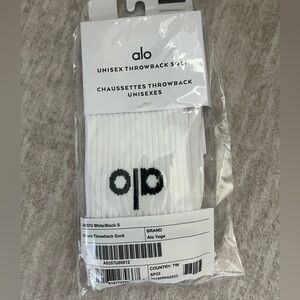 ALO Yoga Classic White and Black Athletic Socks